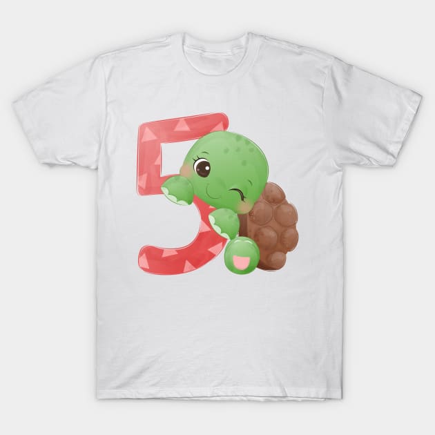 Number 5 T-Shirt by O2Graphic